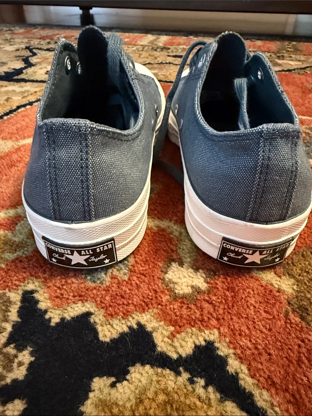 Converse Low-Top Canvas Sneakers - Charcoal and White - Picture 2 of 4
